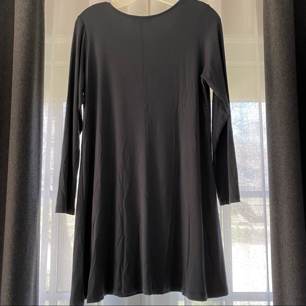 Comfy USA charcoal gray long sleeve dress tunic size small
